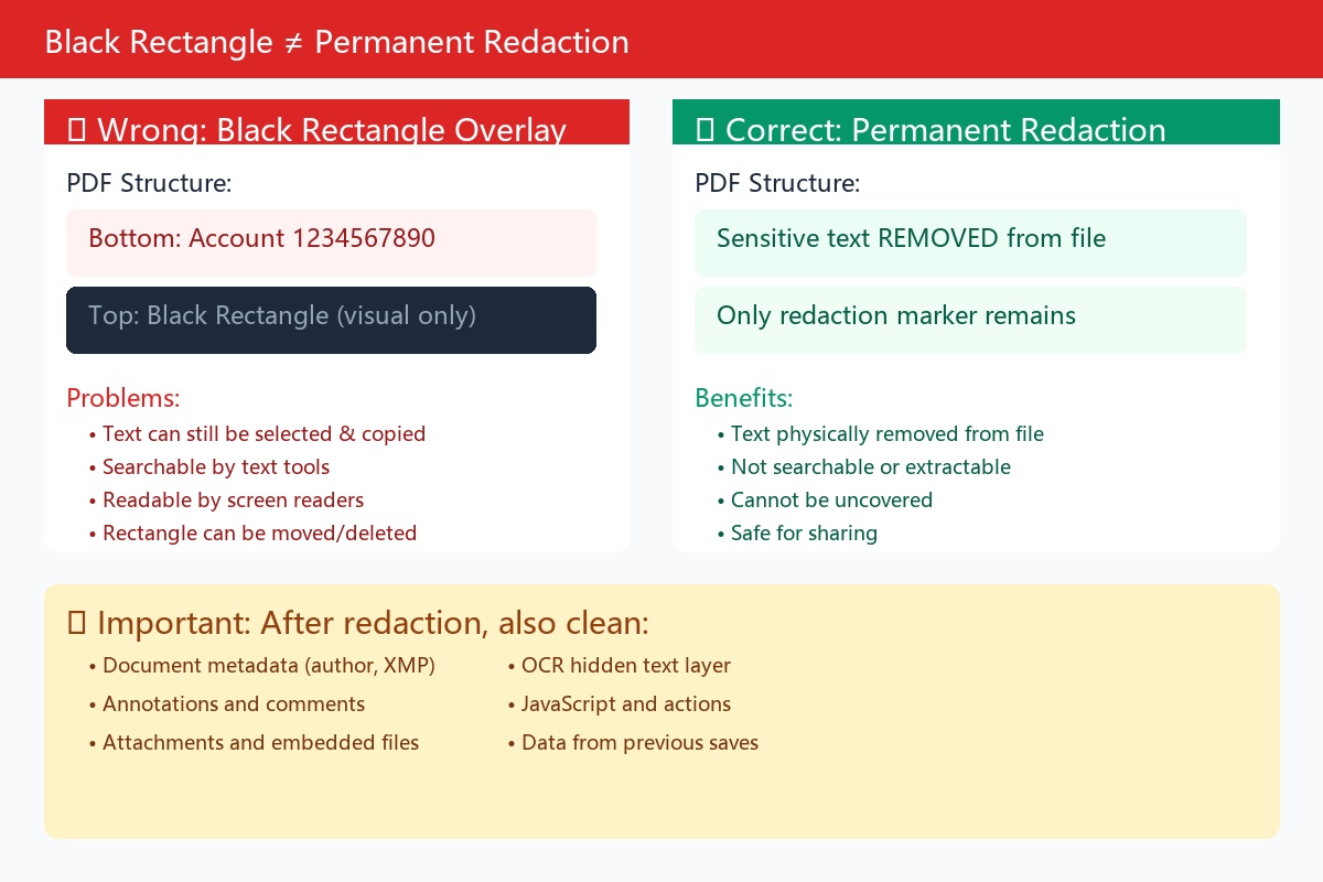 6. Use True Permanent Redaction